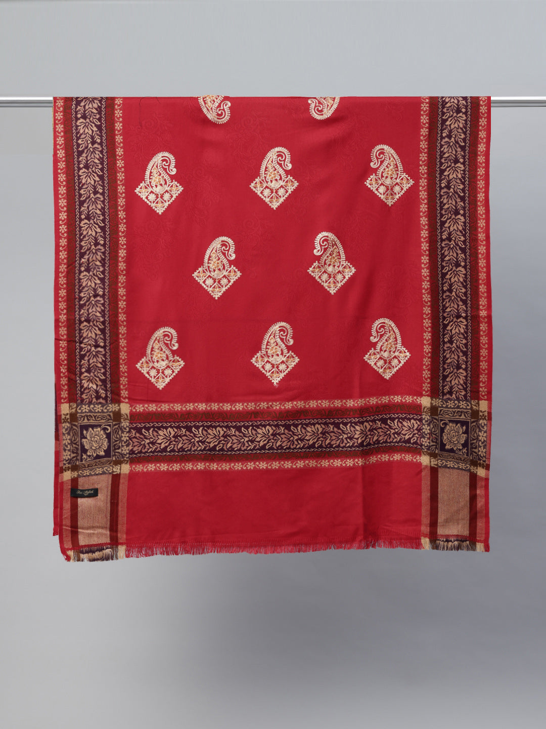 Women's Aari Embroidered Wool Shawl