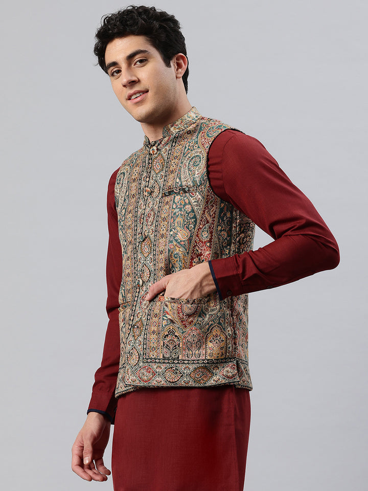 Men's Woven Nehru Jacket