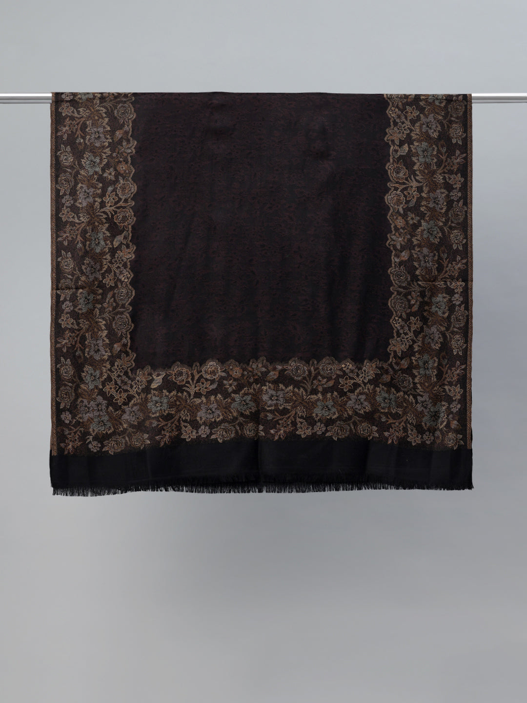 Women's Pure Wool Jamawar Embroidery Shawl