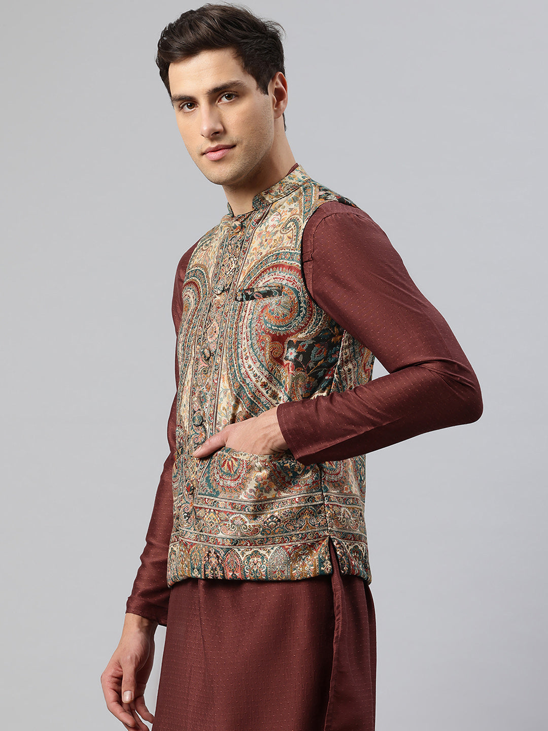 Men's Woven Nehru Jacket