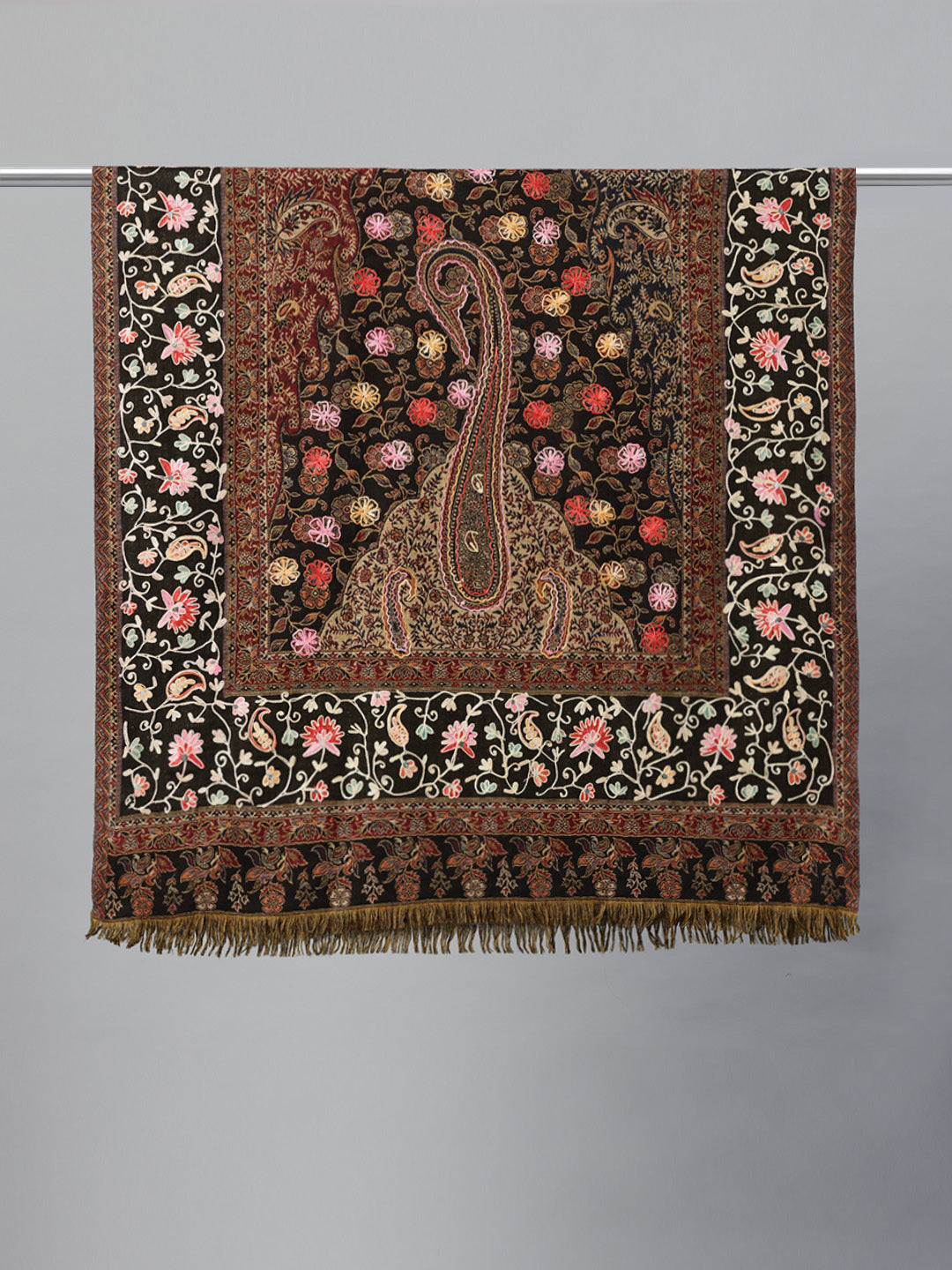 Women's Aari Embroidery Pure Wool Shawl