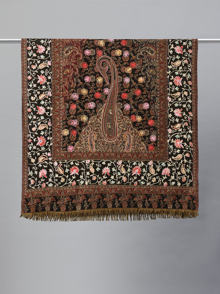 Women's Aari Embroidery Pure Wool Shawl