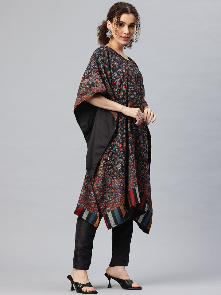 Women's Floral Woven Kaftan (Pheran)