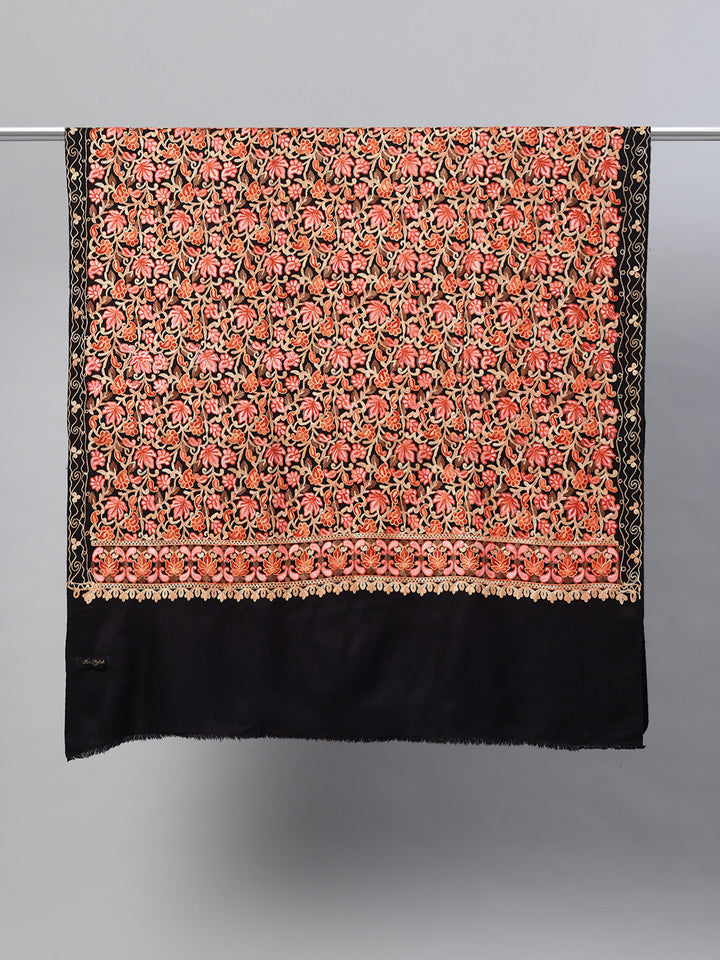 Women's Aari Embroidered Wool Shawl