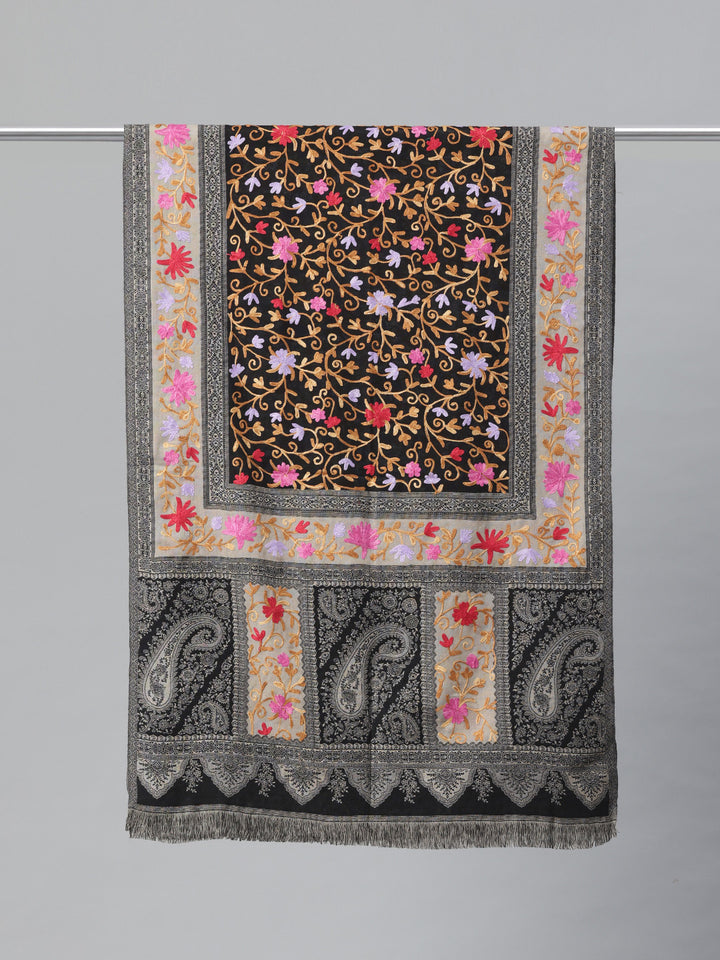 Women's Pure Wool Jamawar Embroidery Stole