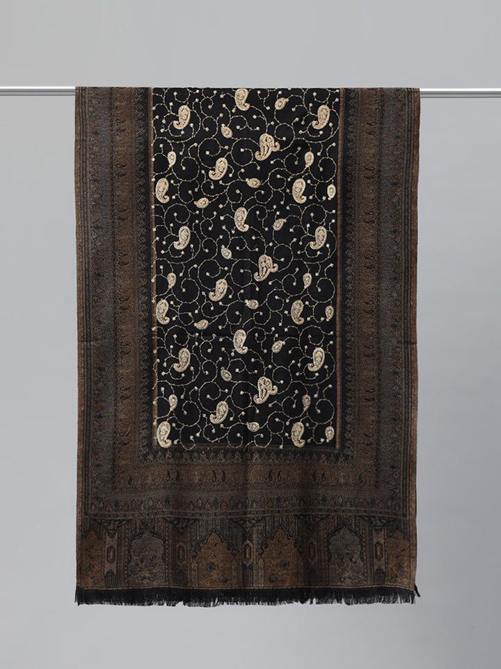 Women's Pure Wool Jamawar Embroidery Stole