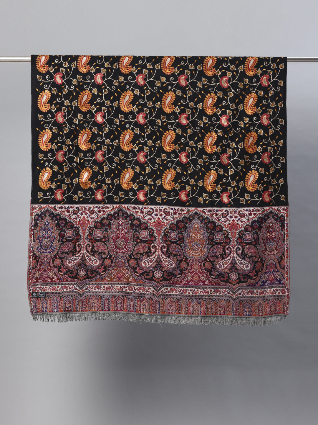 Women's Aari Embroidery Pure Wool Shawl