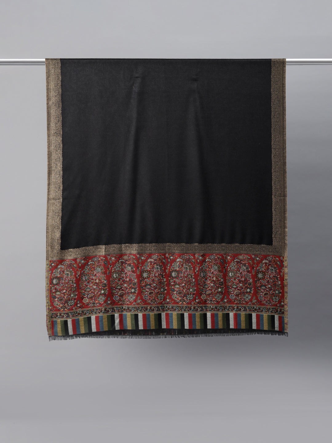 Men's Kani Wool Shawl with Zari Border