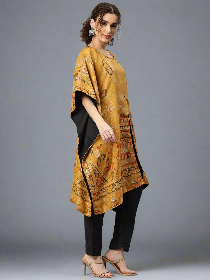 Women's Floral Woven Kaftan (Pheran)