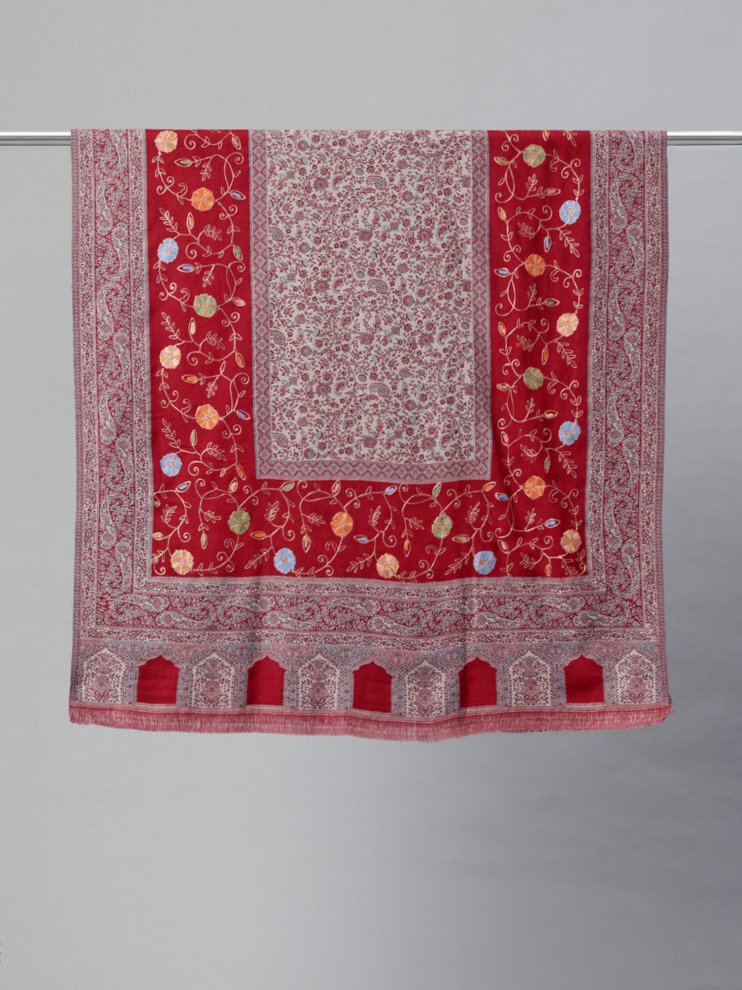 Women's Aari Embroidery Pure Wool Shawl
