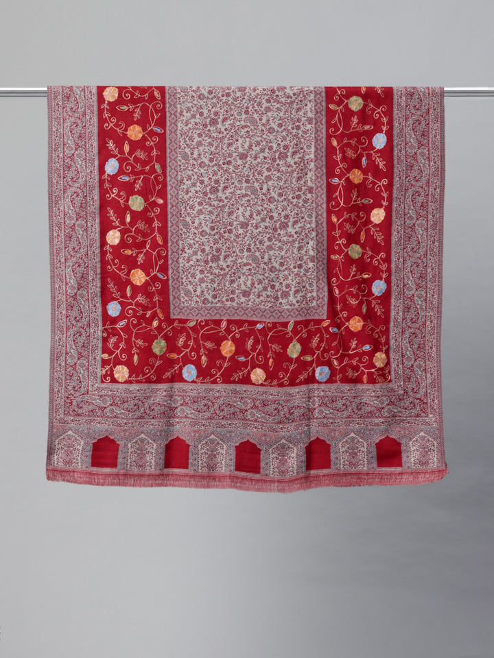 Women's Aari Embroidery Pure Wool Shawl