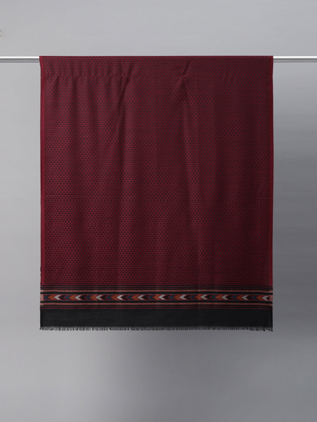 Men's Chevron Woven Wool Shawl