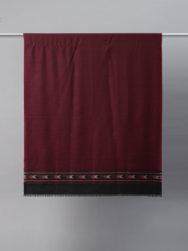 Men's Chevron Woven Wool Shawl