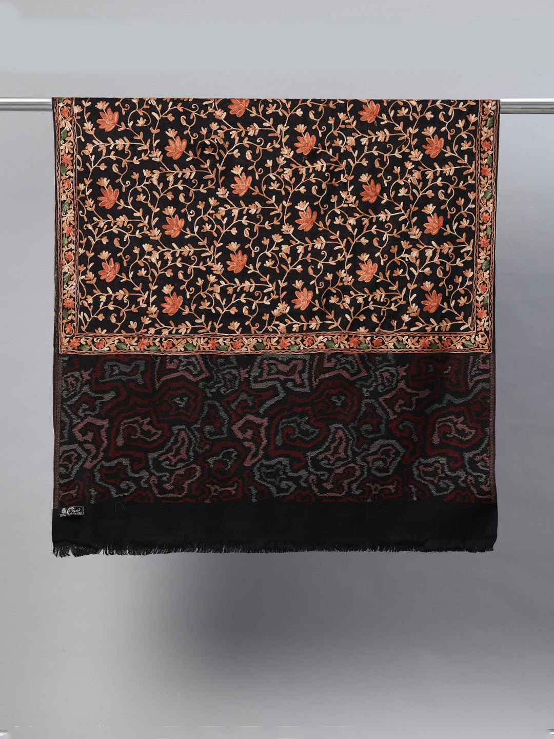 Women's Aari Embroidery Pure Wool Shawl