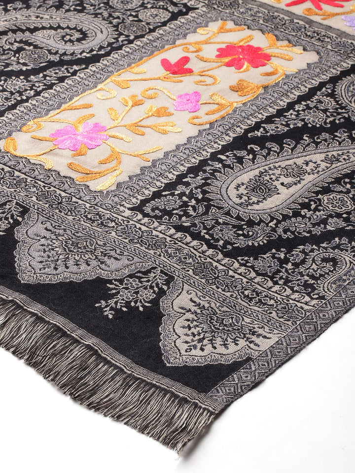 Women's Pure Wool Jamawar Embroidery Stole