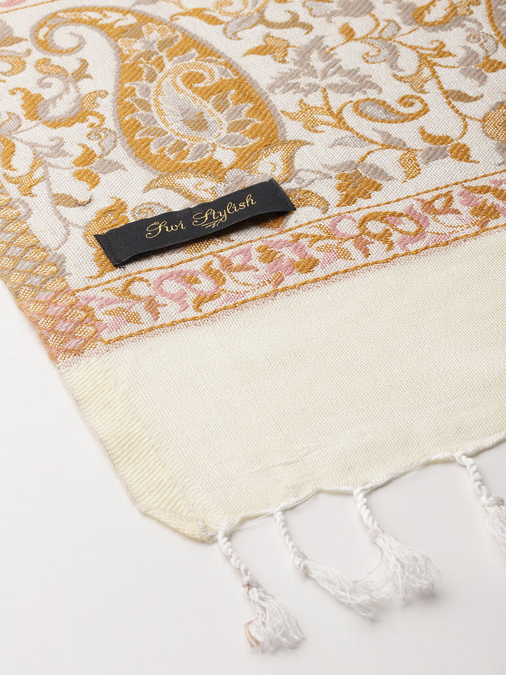 Women's Acrylic Jamawar Wool Shawl