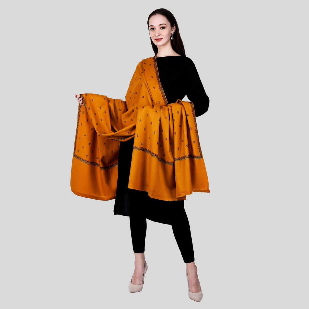 Women's Hand Embroidered Wool Shawl