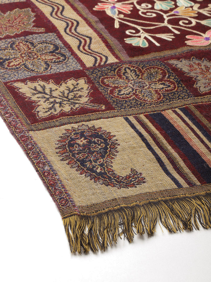 Women's Aari Embroidery Pure Wool Shawl