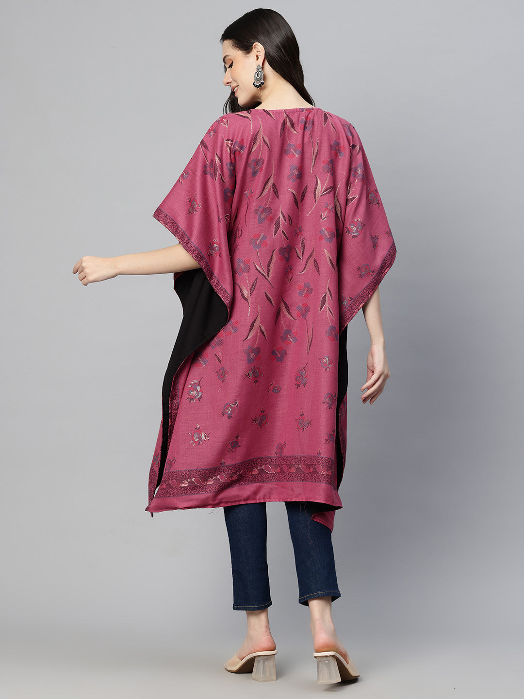 Women's Floral Woven Kaftan (Pheran)