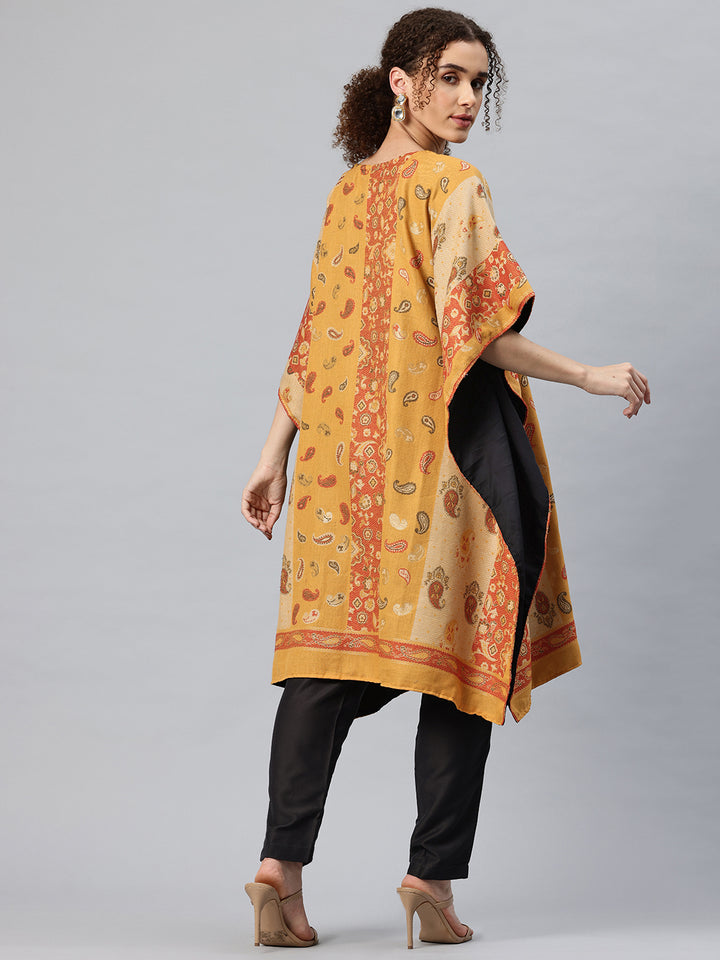 Women's Floral Woven Kaftan (Pheran)