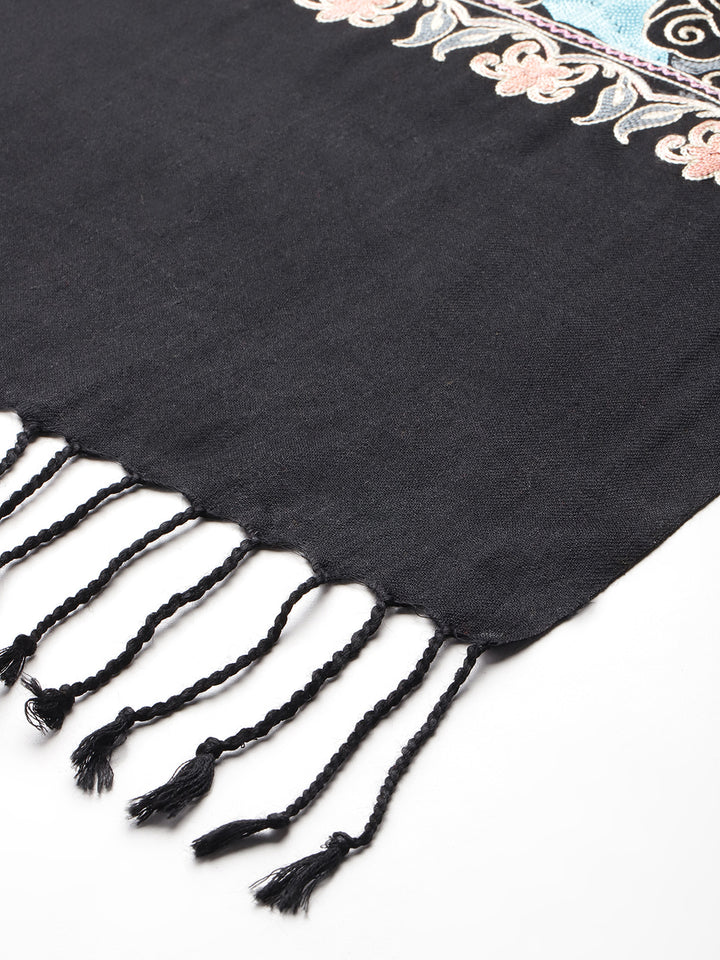 Women's Aari Embroidered Wool Stole