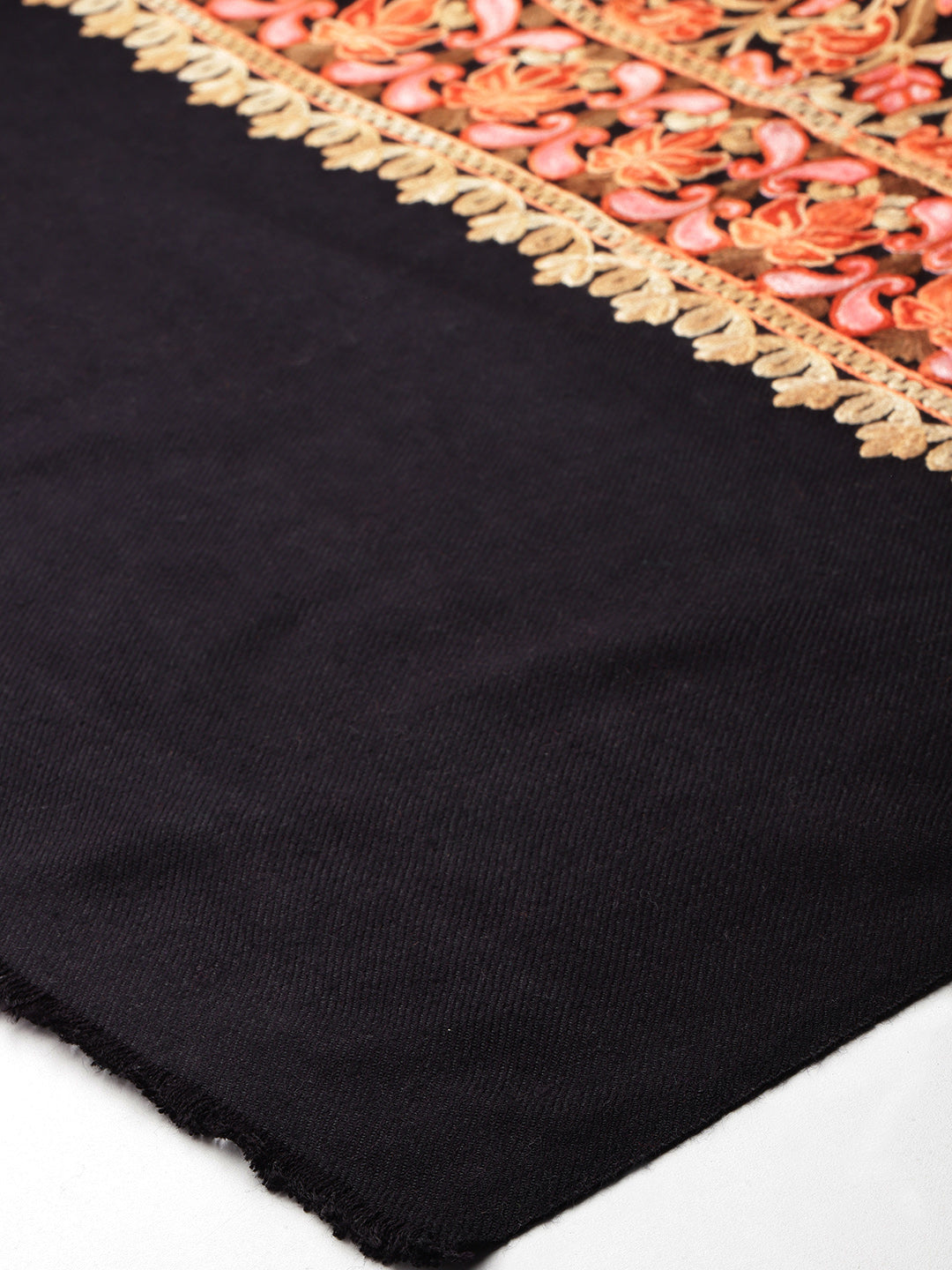 Women's Aari Embroidered Wool Shawl