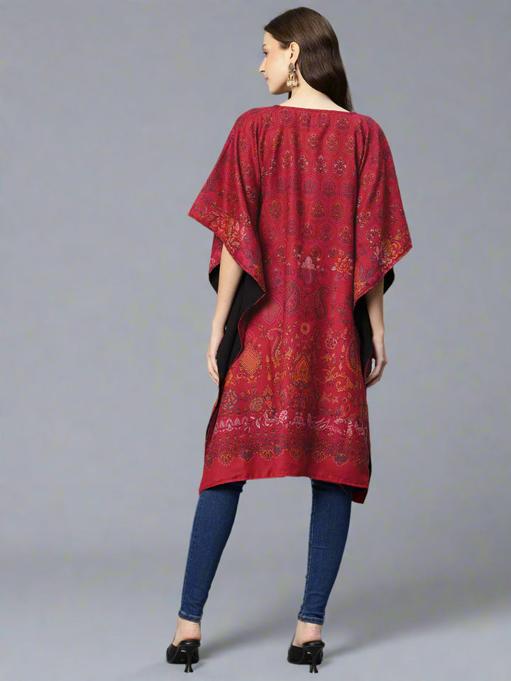 Women's Floral Woven Kaftan (Pheran)