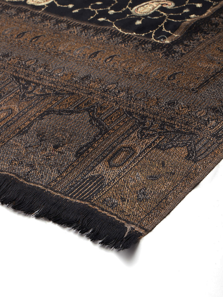 Women's Pure Wool Jamawar Embroidery Stole