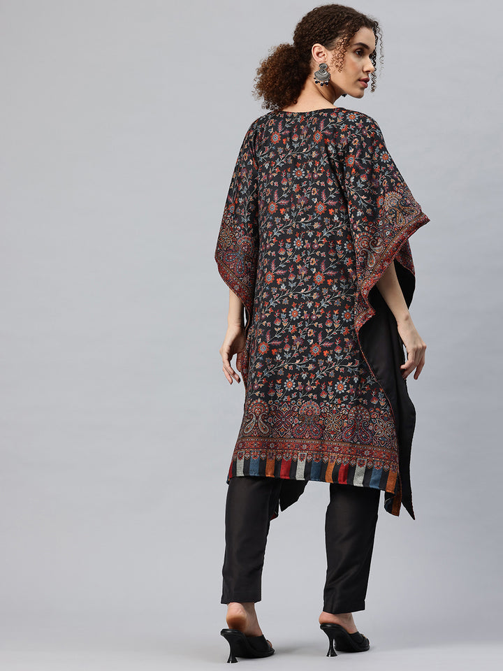 Women's Floral Woven Kaftan (Pheran)