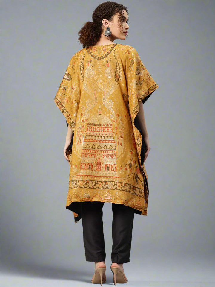 Women's Floral Woven Kaftan (Pheran)