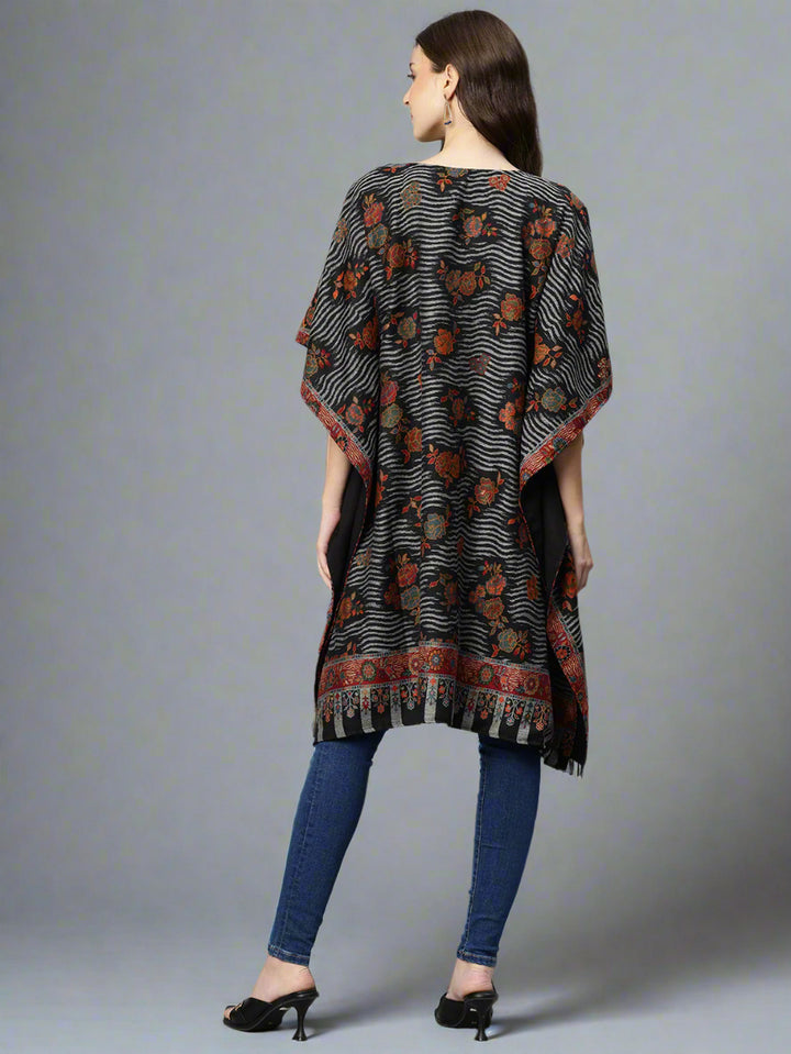 Women's Floral Woven Kaftan (Pheran)
