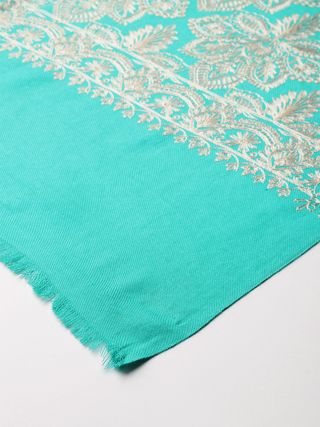 Women's Aari Embroidered Wool Shawl
