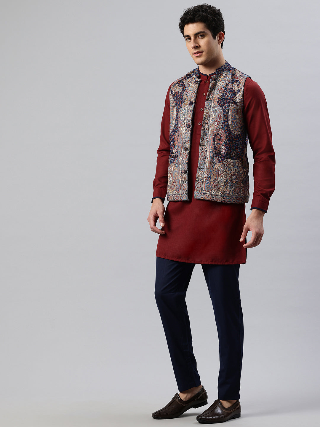 Men's Woven Nehru Jacket