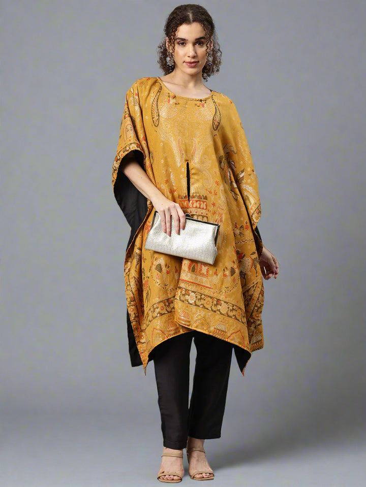 Women's Floral Woven Kaftan (Pheran)