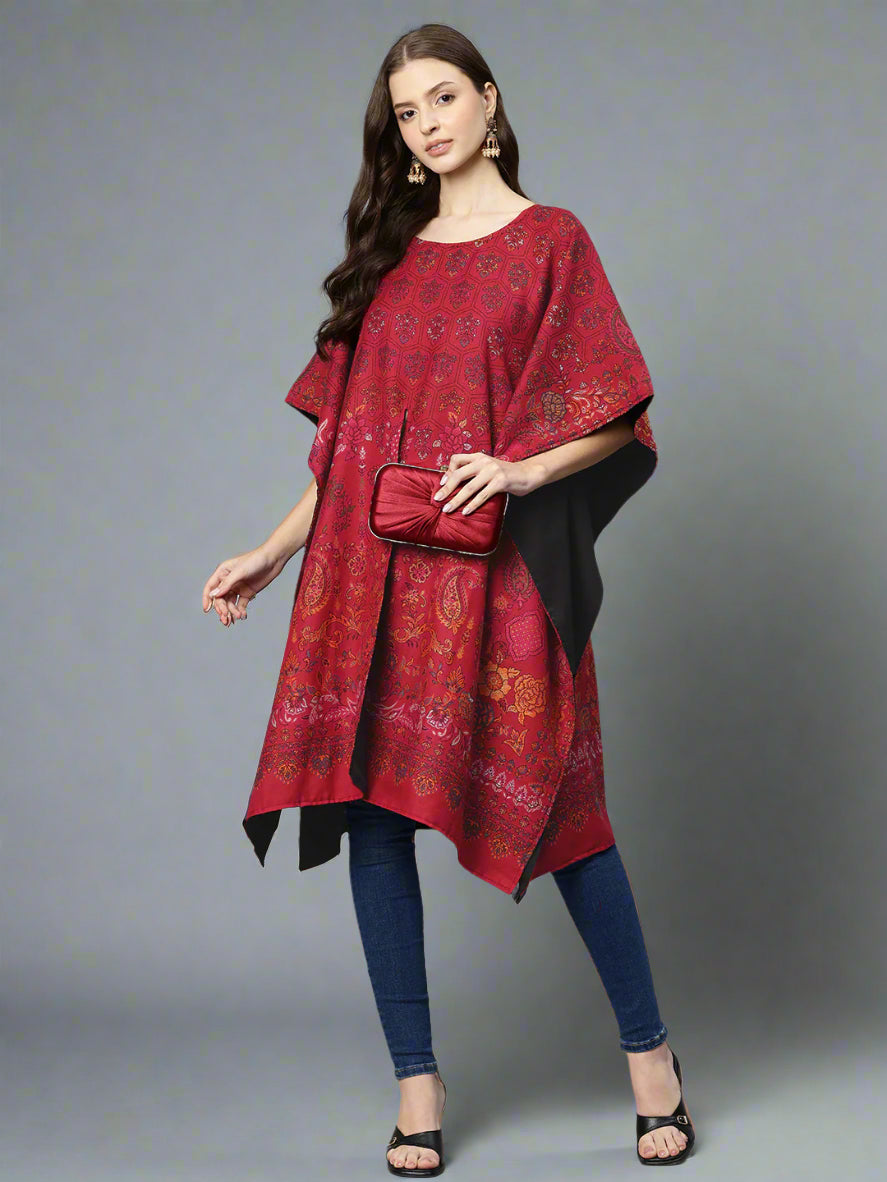 Women's Floral Woven Kaftan (Pheran)