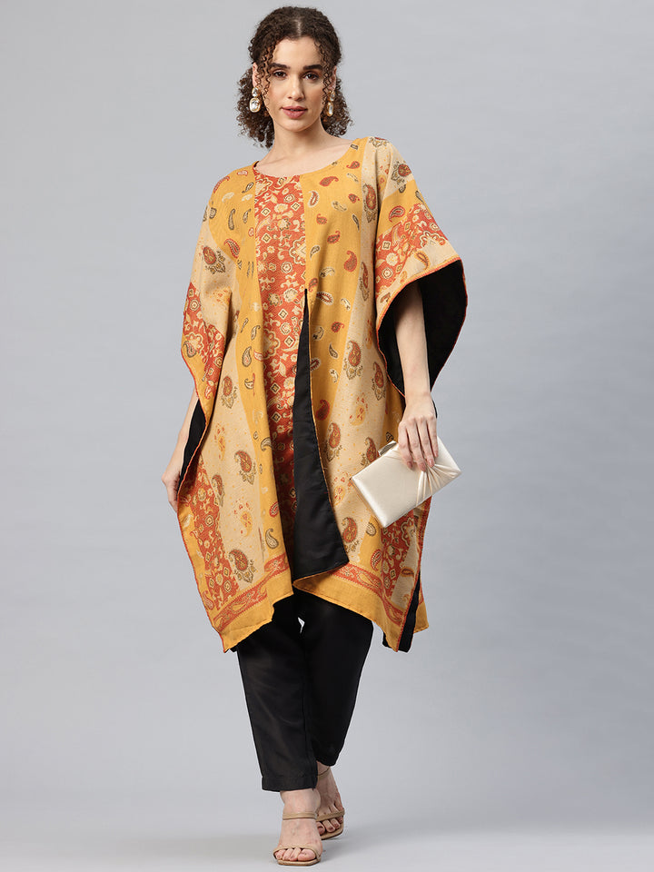 Women's Floral Woven Kaftan (Pheran)