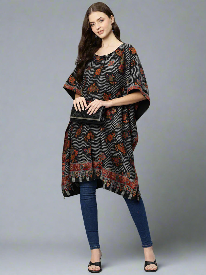 Women's Floral Woven Kaftan (Pheran)