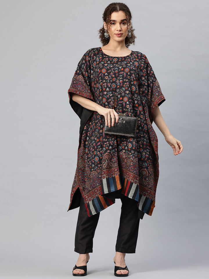 Women's Floral Woven Kaftan (Pheran)