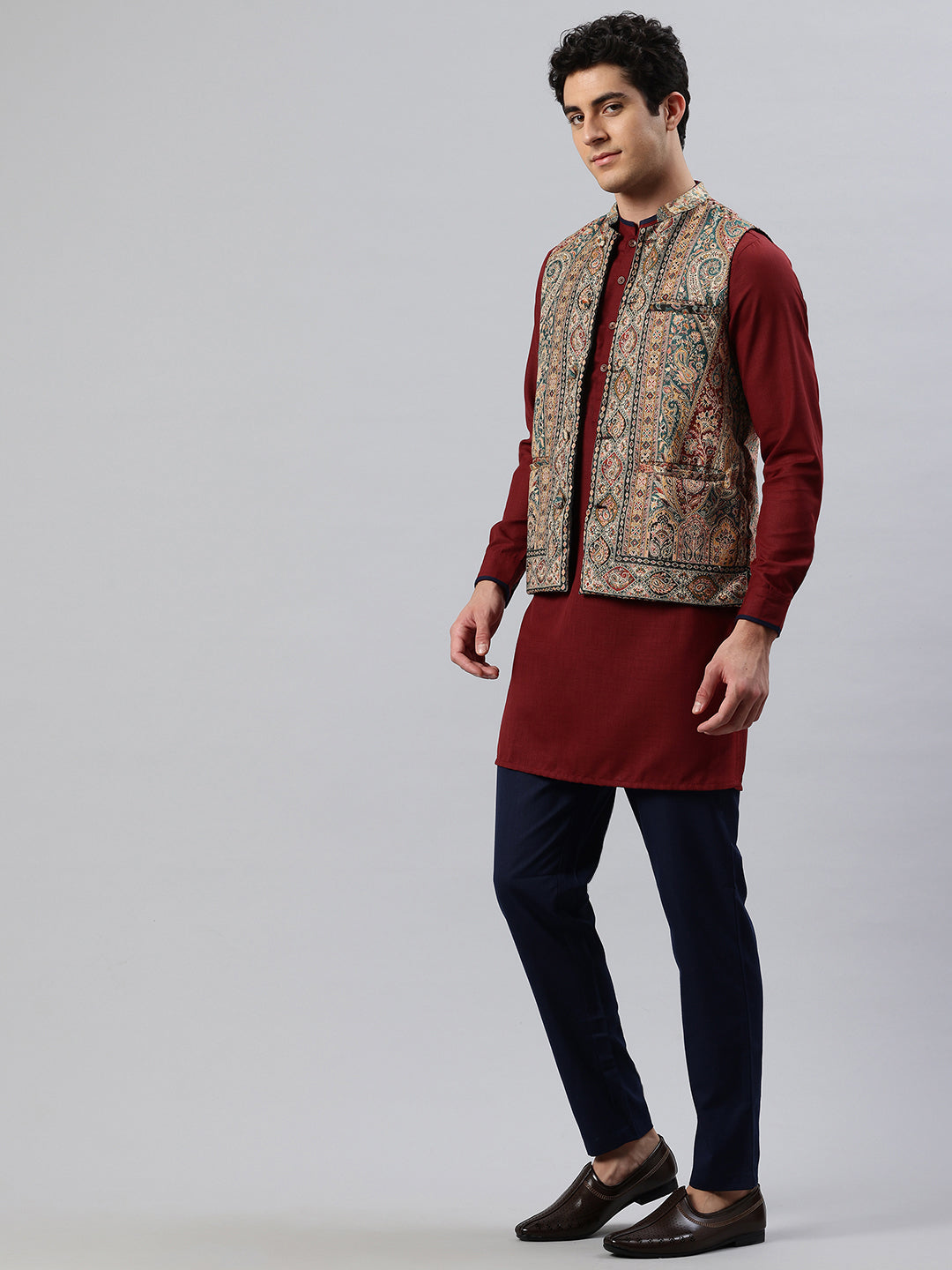 Men's Woven Nehru Jacket