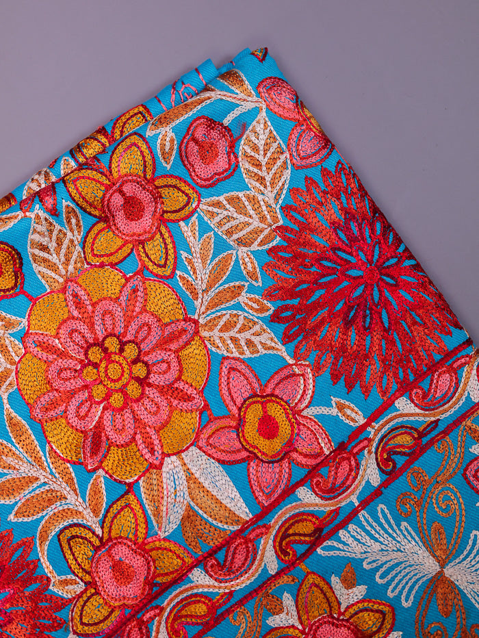 Women's Aari Embroidery Wool Shawl