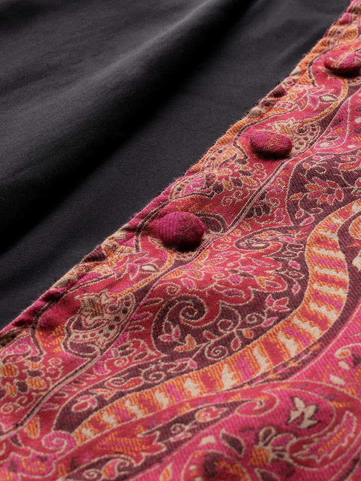 Women's Jamawar Woven Full Length Jacket