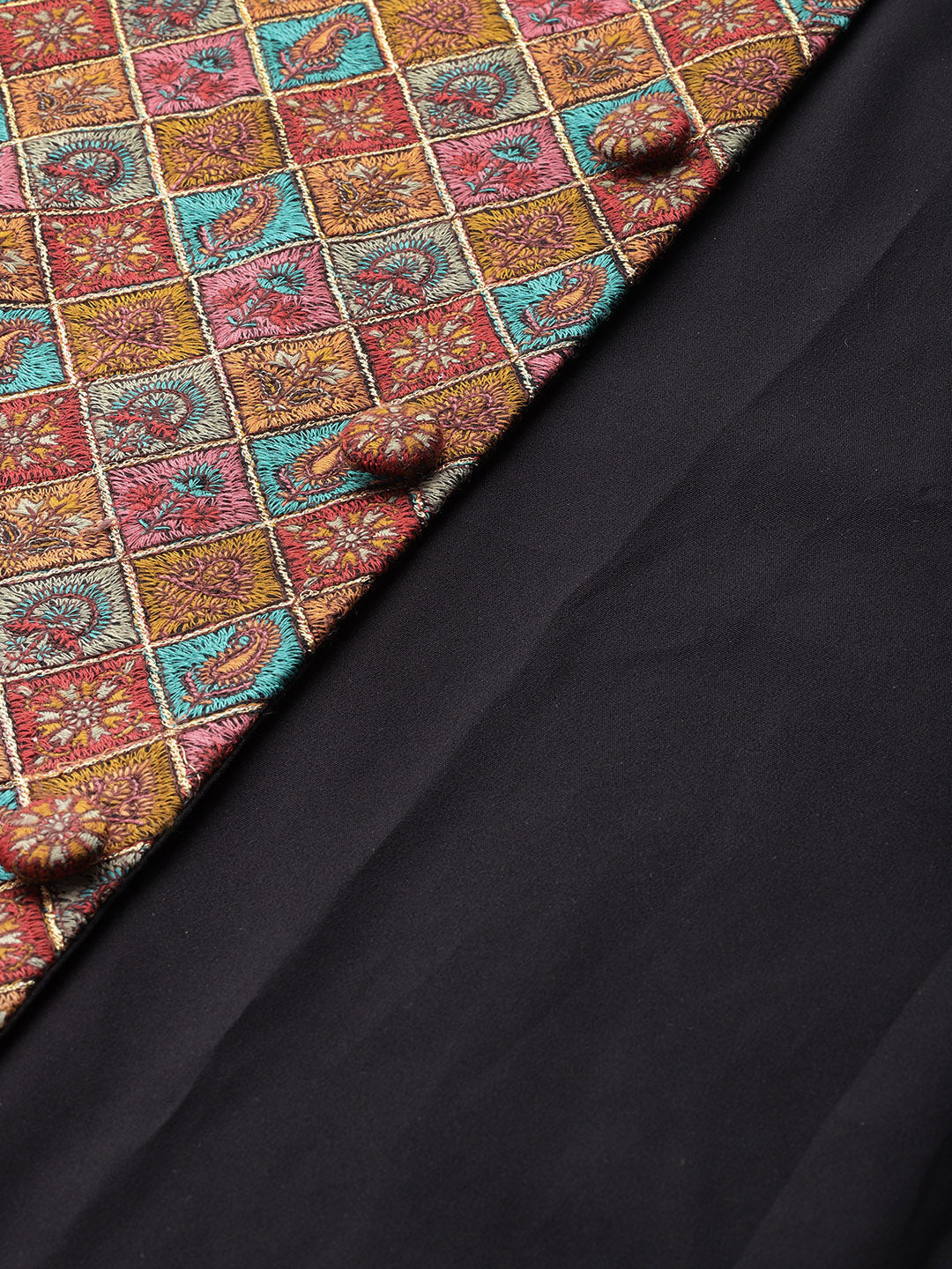 Men's Woven Embroidered Nehru Jacket