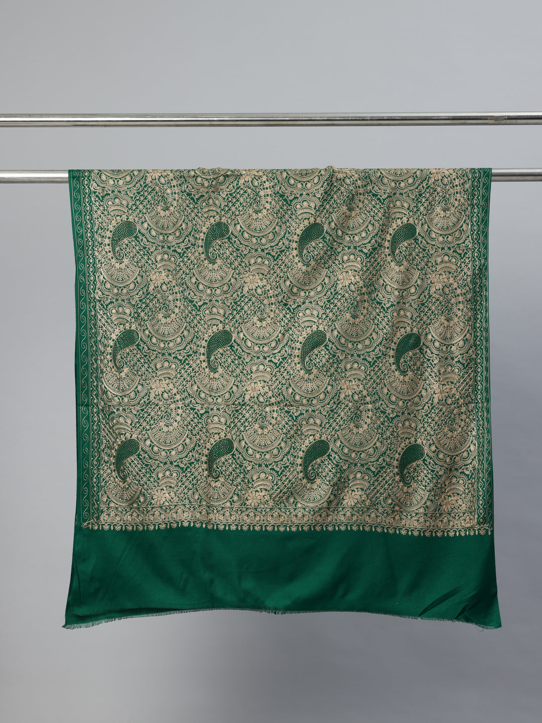 Women's Aari Embroidered Wool Shawl