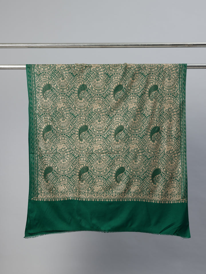 Women's Aari Embroidered Wool Shawl