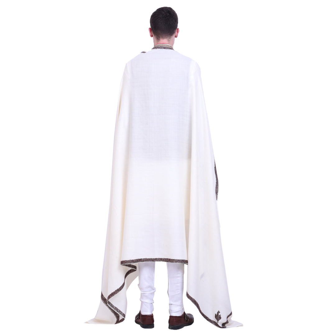 Men's Kashmiri Hand Embroidered Wool Shawl