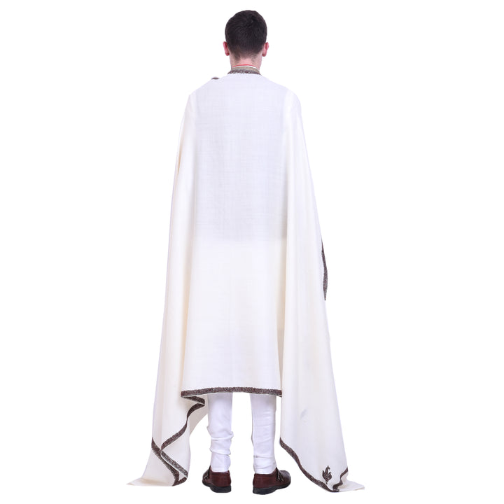Men's Kashmiri Hand Embroidered Wool Shawl