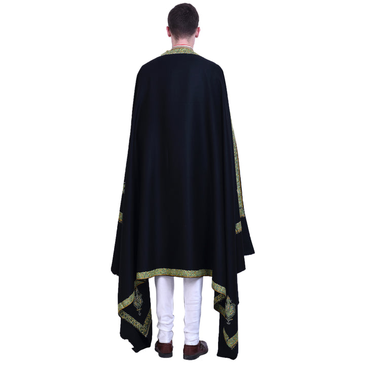 Men's Hand Embroidered Pure Wool Shawl