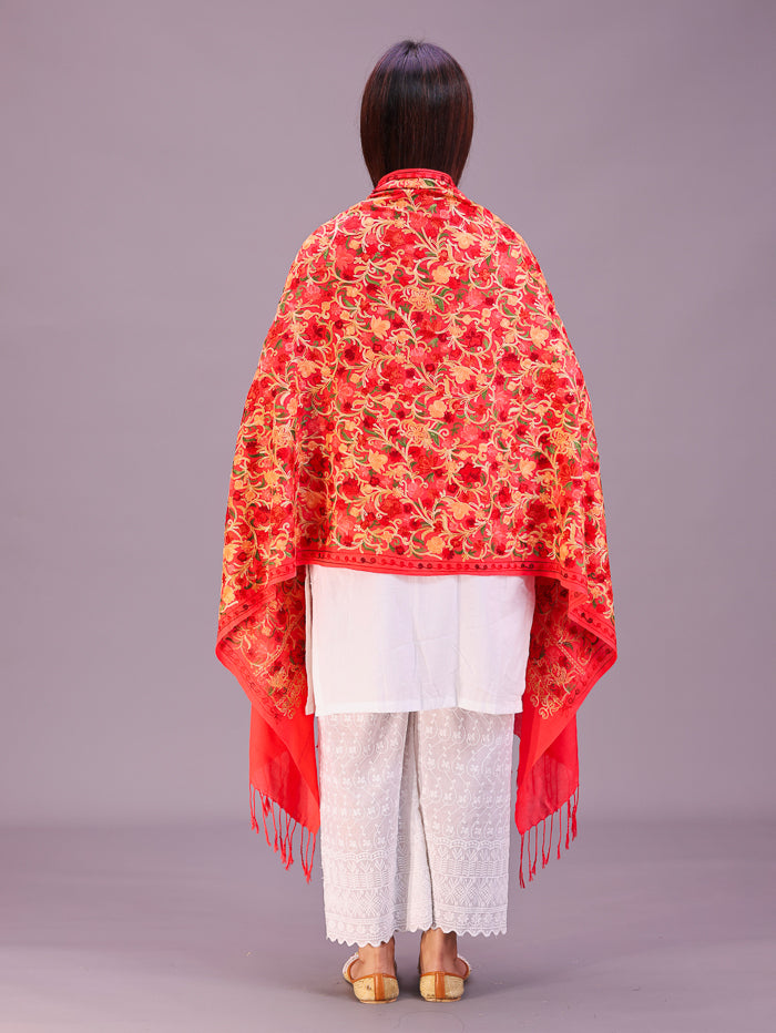 Women's Aari Embroidered Wool Stole