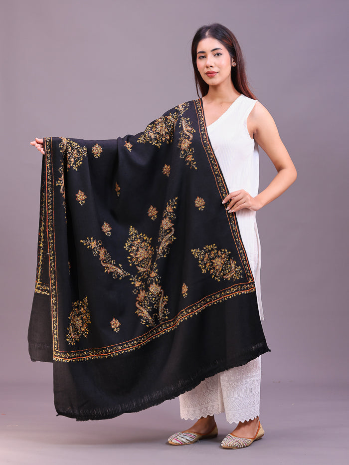 Women's Hand Embroidered Wool Shawl