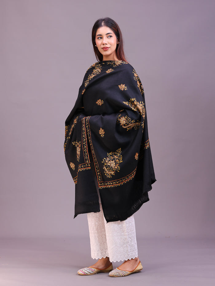 Women's Hand Embroidered Wool Shawl